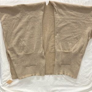 Elegant Tan Open-Front Poncho